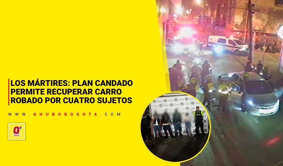 Los Mártires: plan candado permite recuperar carro robado por cuatro sujetos