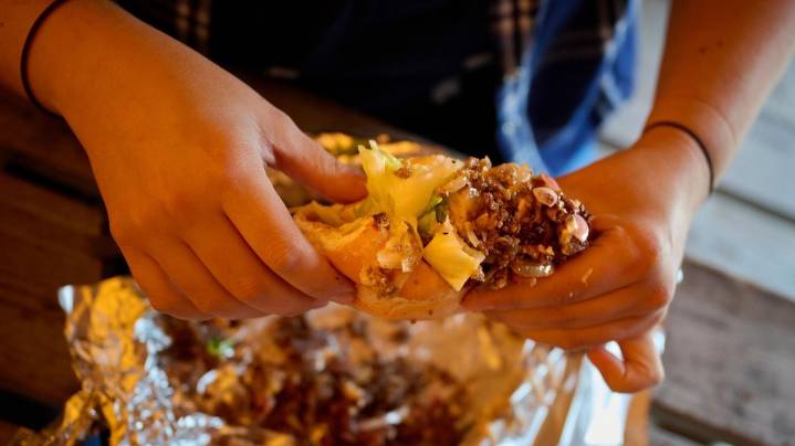 High above the Arctic Circle, these Philly cheesesteaks are filled with moose and reindeer meat