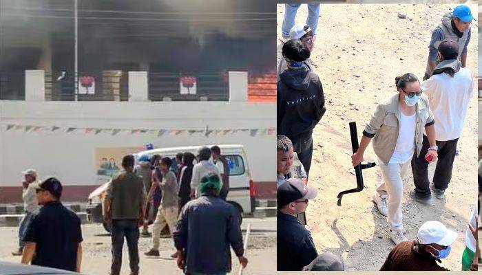Statehood protest turns violent in Leh: BJP office set ablaze, police van torched, BJP accuses Congress leader for rioting
