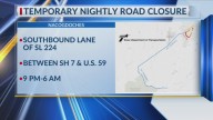 Portion of State Loop in Nacogdoches temporarily closed for bridge work