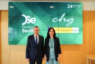 Javier Fernández recibe a Gloria Martín, nueva presidenta de la CHG