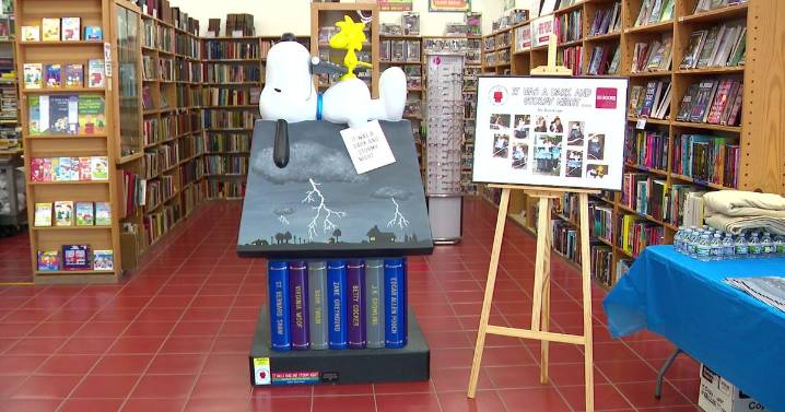 Artist restores Snoopy statue now on display inside Maplewood Half Price Books