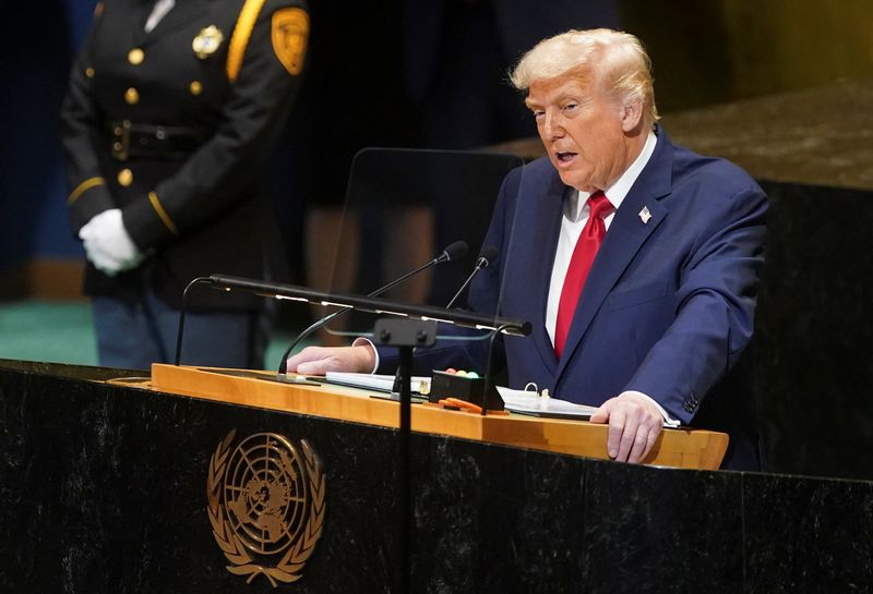Trump hits Russia, backs Israel in wide