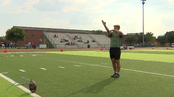 Frisco teen drills 64-yard field goal two days before Cowboys' Aubrey