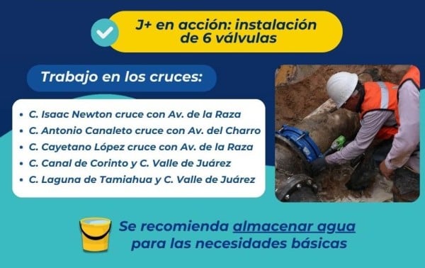 ATENTO AVISO: Mañana cortarán el agua a varias colonias