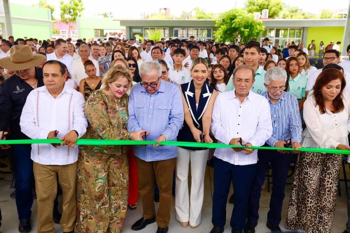 Rocha Moya entrega nuevo edificio al COBAES 37 en Mazatlán
