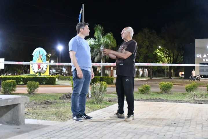 En Machagai, avanzan las obras para la renovación del bulevar de avenida Sarmiento