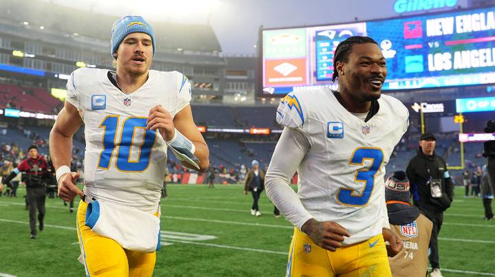 Chargers’ Justin Herbert, Derwin James get lofty NBA comps from Jim Harbaugh