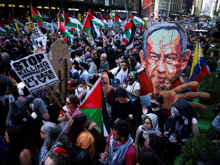 Protests, calls for sanctions greet Netanyahu at UN amid Gaza horrors