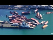 LIVE SKYFOX: Dozens of containers overboard in Long Beach harbor
