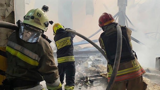 Large-scale Russian attack on Ukraine kills 3 people and wounds dozens