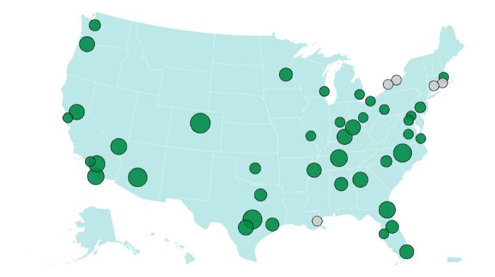 Map Shows Where Rents Are Dropping Across Major US Cities