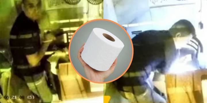 Ladrones ingresan a baño público en el Rímac y, al no hallar dinero, terminan llevándose rollos de papel higiénico y jabón líquido