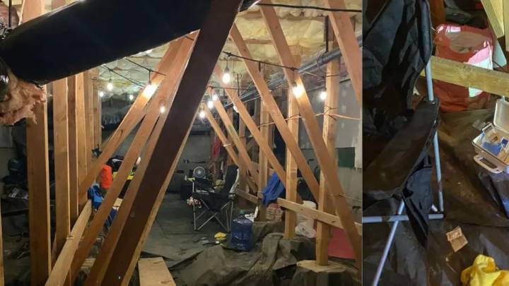 Familia descubrió que un hombre de 40 años tenía un 'apartamento' y vivía debajo de su casa: había cama y televisión