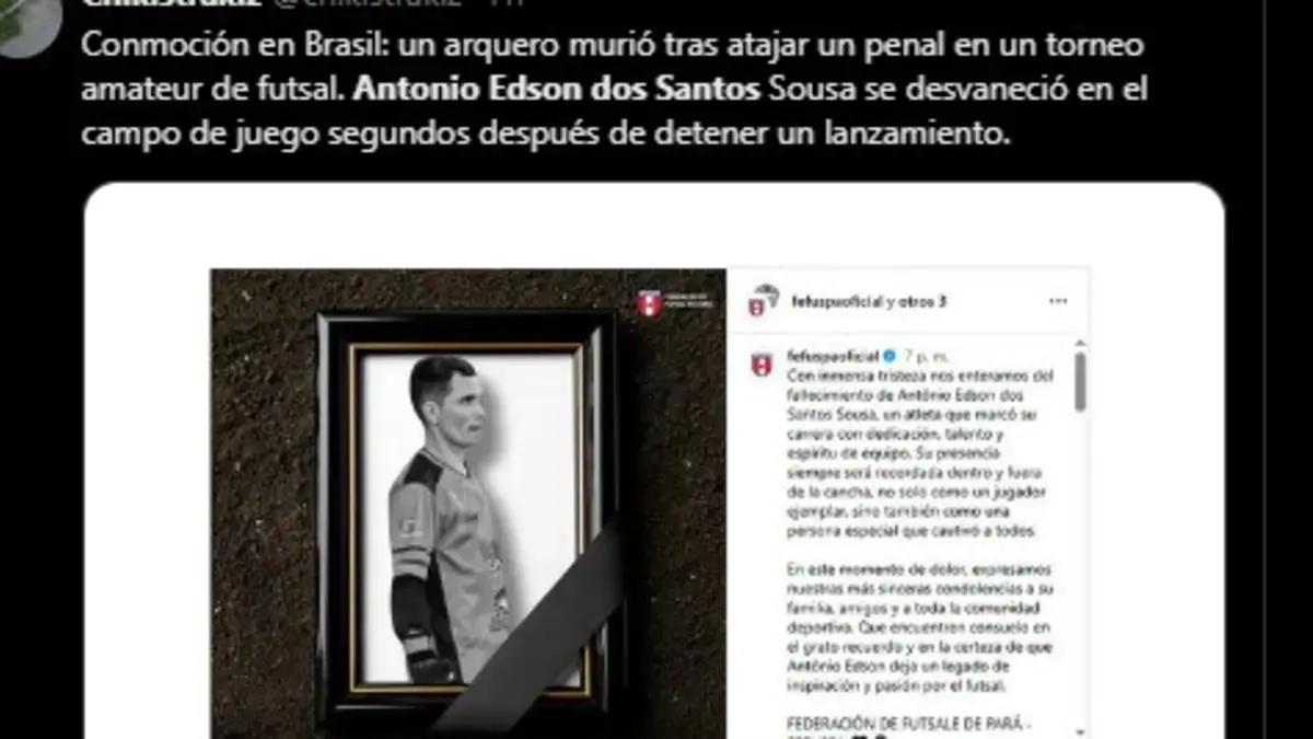 Tragedia | Impresionante momento en el que arquero tapa un penalti, sale caminando, se desploma y muere minutos después