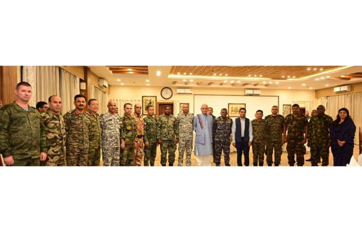 Lieutenant Governor Interacts with Officers Attending NDC Course
