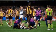 Hawthorn tall forward Mabior Chol handed ban for tackle on Geelong star Tom Stewart