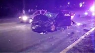 Resulta lesionada luego de atropellar y matar una vaca