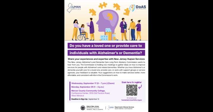 Information on Dementia Available via Zoom on Sept. 13