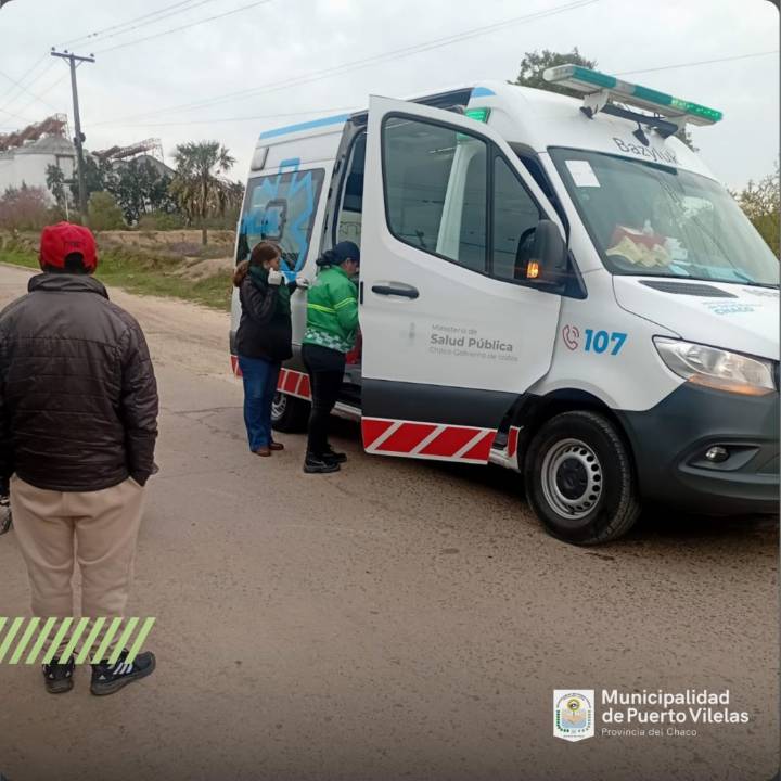 PUERTO VILELAS:   Accidente De Tránsito En El Pescador: Una Joven Fue Derivada Al Hospital