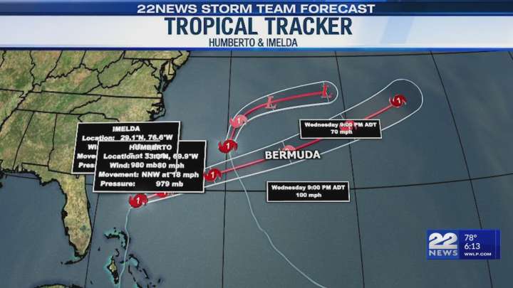 Hurricanes Humberto, Imelda alter paths; Bermuda remains on alert