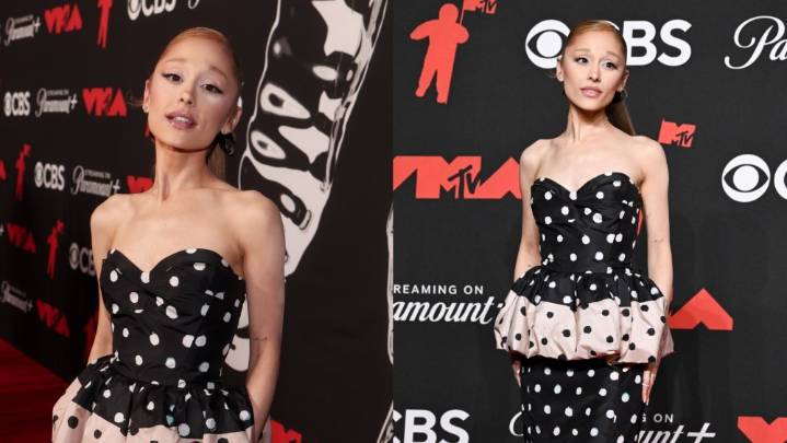 Ariana Grande Wows in Custom Fendi Polka Dress at MTV VMAs 2025