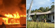 Flames burn historic train depot in Horry County