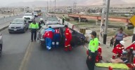 Tres heridos en violento accidente en el puente Pacocha