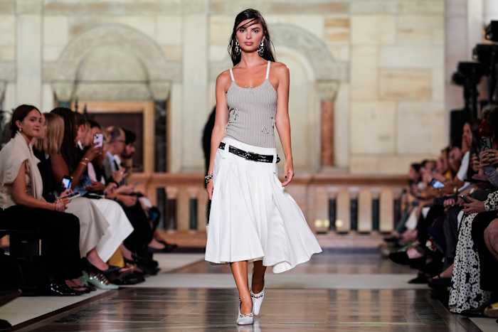 Tory Burch takes her latest collection to the bank for New York Fashion Week show