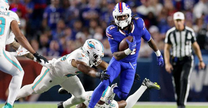 Buffalo Bills running back James Cook eyes franchise record this weekend