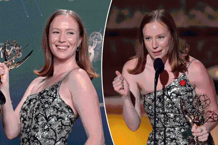 ‘Hacks’ star Hannah Einbinder gets bleeped during her Emmys 2025 acceptance speech