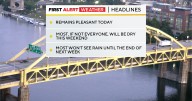 The weekend in Pittsburgh continues to bring dry and comfortable weather