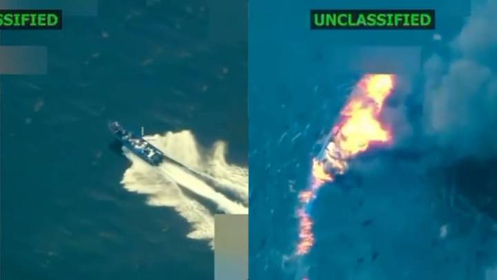 Con impactante video, Trump confirma que las Fuerzas Armadas destruyeron una cuarta embarcación cargada con droga en el Caribe