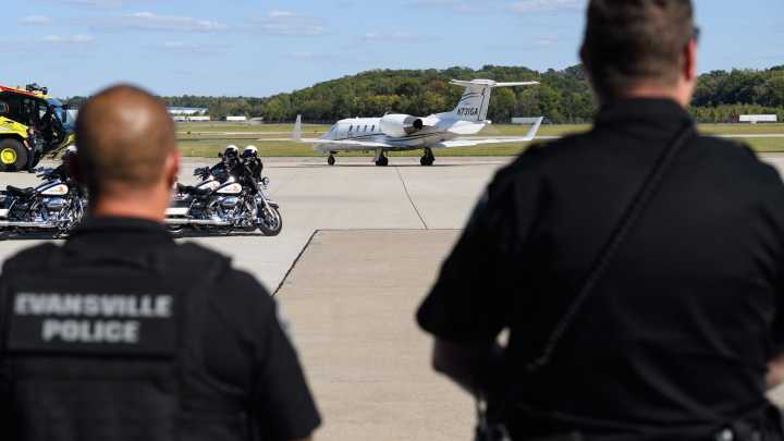 Gallery: Injured Evansville officer flown for specialized treatment