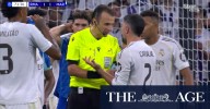 Madrid captain sent off for headbutt