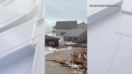 Hurricane Imelda’s powerful surf causes beachfront home to collapse