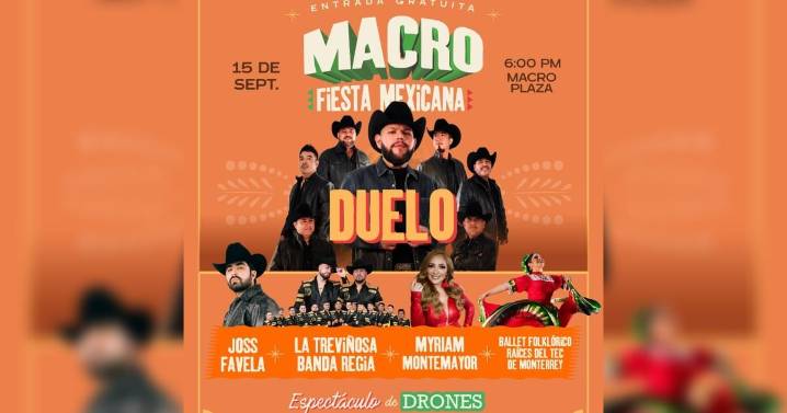 Ceremonia del Grito en la Macro tendrá la actuación de Grupo Duelo