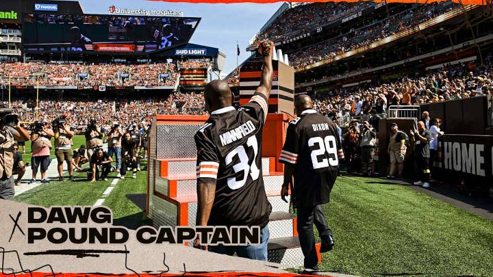 Hanford Dixon and Frank Minnifield serve as the Dawg Pound Captains for Week 3
