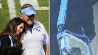 Jordon Hudson Wears Taylor Swift Merchandise on UNC's Sideline