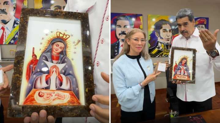 Presidente Nicolás Maduro recibe bendiciones desde República Dominicana: Le envían una imagen de la Virgen de la Altagracia