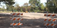Parking lot and walking track closed at Springfield park