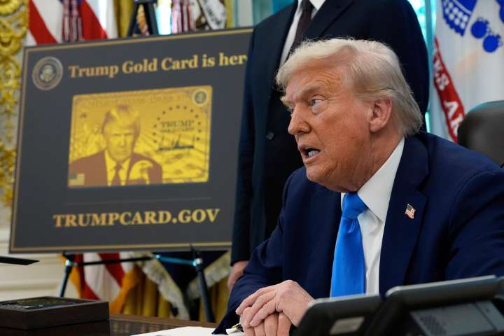 Trump signs order creating $1m 'Gold Card,' $5m 'Platinum Card'