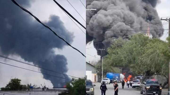 Se registra fuerte incendio en empresa de Escobedo, Nuevo León