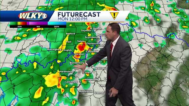 Impact weather Monday for more scattered storms
