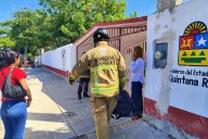 Presencia de abejas agresivas en un jardín de niños en Cancún moviliza al Cuerpo de Bomberos