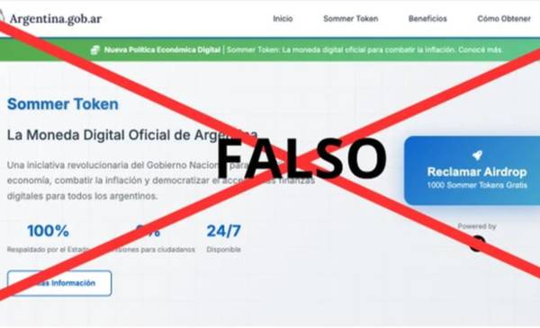 El Gobierno aclaró que es falso el sitio web del Hospital Sommer que promociona una criptomoneda