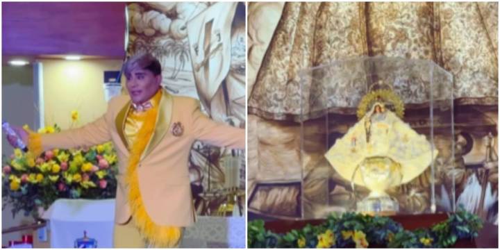 Cantante cubano Eduardo Antonio clama por la libertad de Cuba en la misa de la Virgen de la Caridad en la Ermita de Miami
