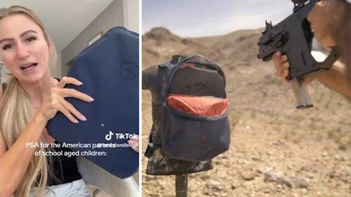 Parents buy bulletproof backpack shields to protect kids from school shooters amid gun violence epidemic in America