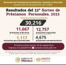 Asigna ISSSTE más de 30 mil préstamos personales en el vigésimo segundo sorteo del año