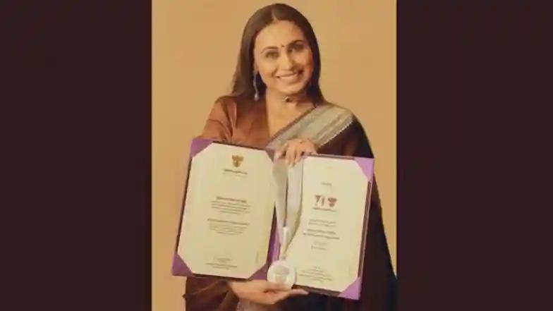 Bollywood Rani Mukerji Wins First National Award for ‘Mrs Chatterjee Vs Norway’, Dedicates Triumph to Her Late Father Ram Mukherjee